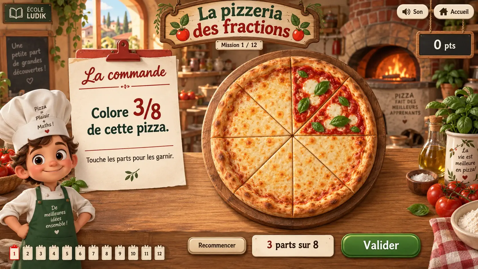 Aperçu de La pizzeria des fractions